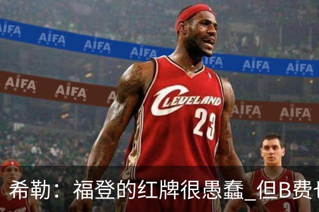 希勒：福登的红牌很愚蠢 但B费也应该被红牌罚下，如果罚就都得罚